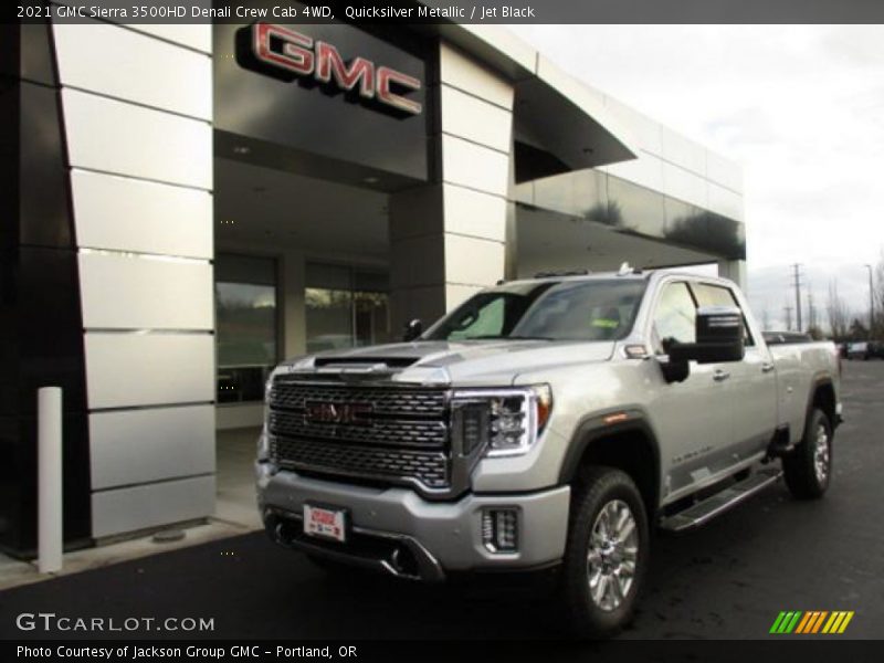 Quicksilver Metallic / Jet Black 2021 GMC Sierra 3500HD Denali Crew Cab 4WD