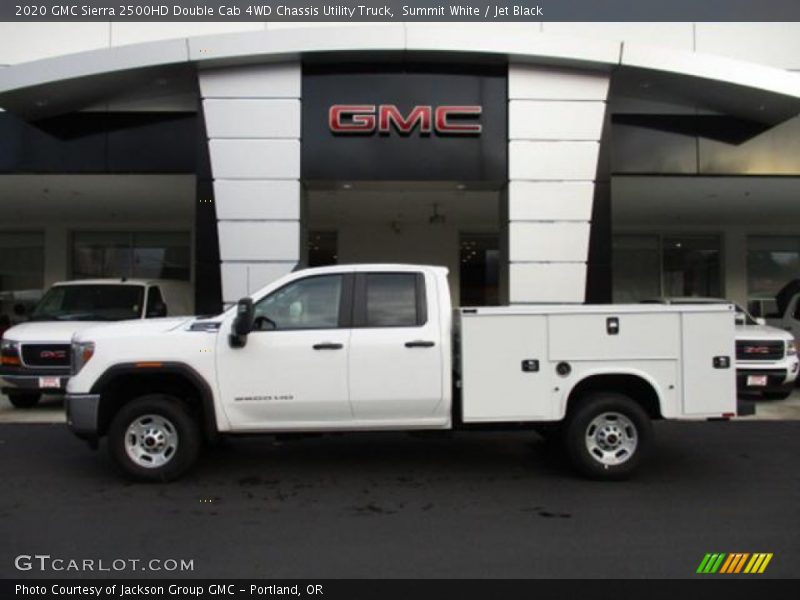 Summit White / Jet Black 2020 GMC Sierra 2500HD Double Cab 4WD Chassis Utility Truck