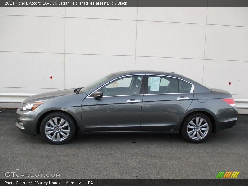 Polished Metal Metallic / Black 2011 Honda Accord EX-L V6 Sedan