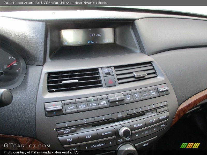 Polished Metal Metallic / Black 2011 Honda Accord EX-L V6 Sedan