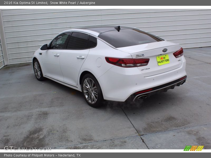 Snow White Pearl / Aubergine 2016 Kia Optima SX Limited