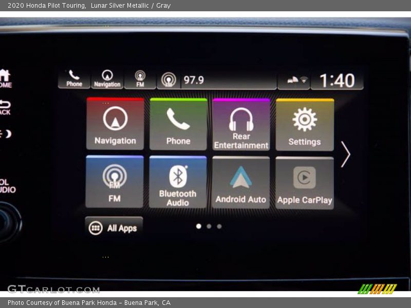 Lunar Silver Metallic / Gray 2020 Honda Pilot Touring