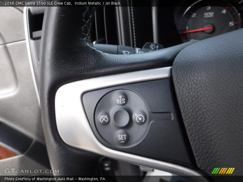 Iridium Metallic / Jet Black 2016 GMC Sierra 1500 SLE Crew Cab