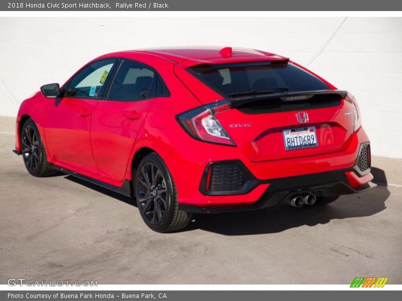 Rallye Red / Black 2018 Honda Civic Sport Hatchback