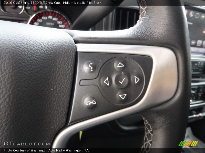 Iridium Metallic / Jet Black 2016 GMC Sierra 1500 SLE Crew Cab