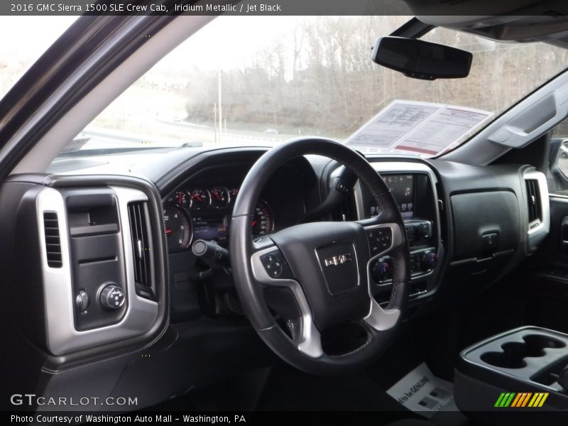 Iridium Metallic / Jet Black 2016 GMC Sierra 1500 SLE Crew Cab