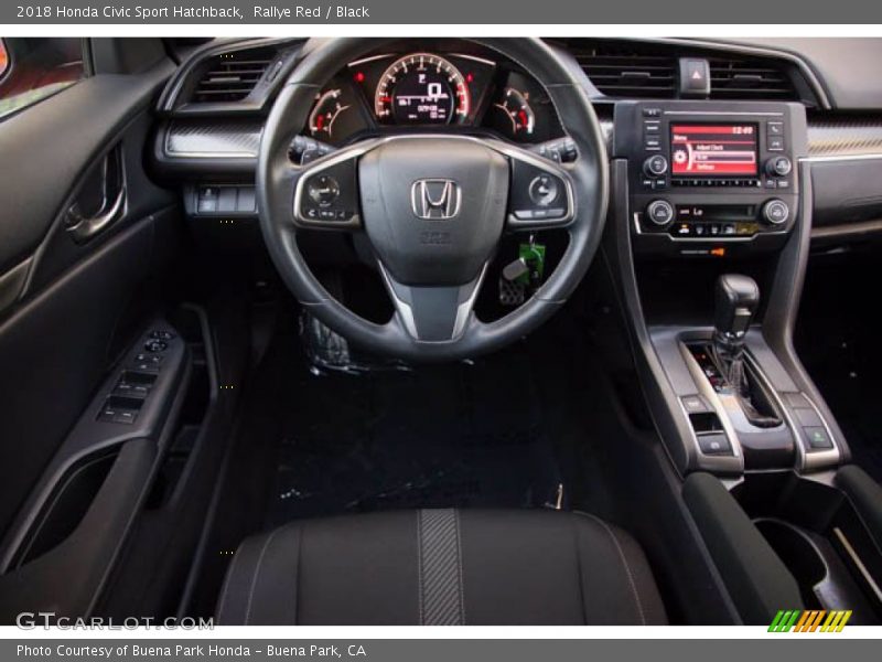 Rallye Red / Black 2018 Honda Civic Sport Hatchback