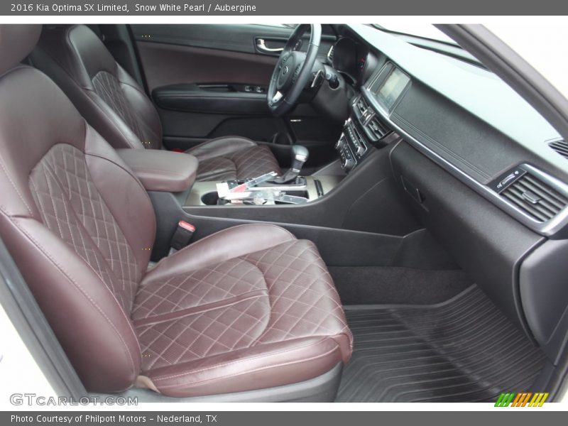  2016 Optima SX Limited Aubergine Interior