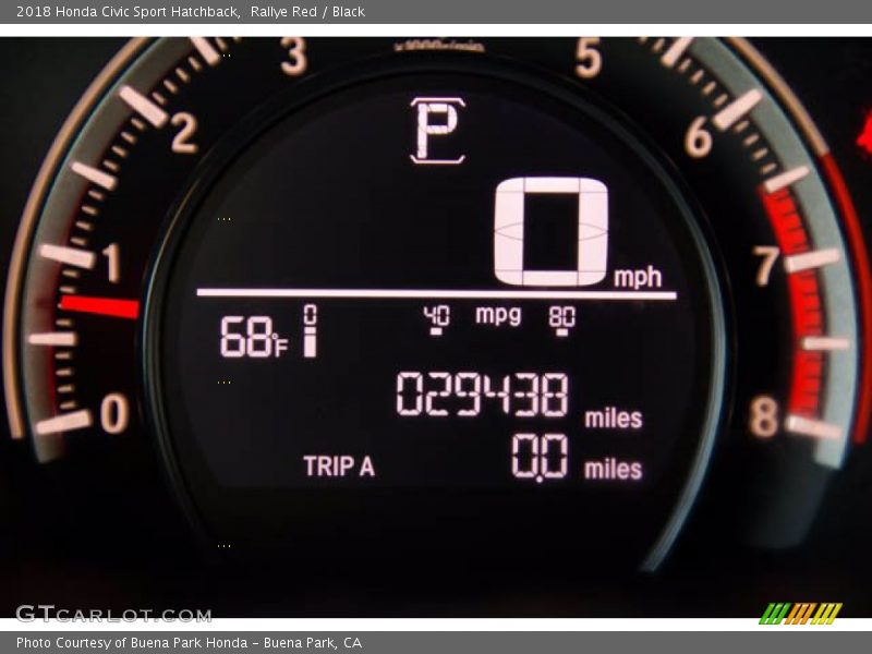 Rallye Red / Black 2018 Honda Civic Sport Hatchback