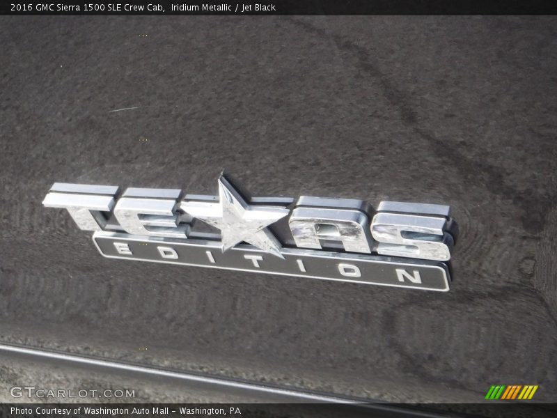 Iridium Metallic / Jet Black 2016 GMC Sierra 1500 SLE Crew Cab