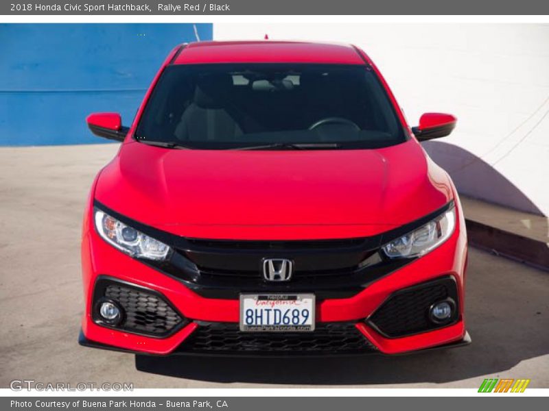 Rallye Red / Black 2018 Honda Civic Sport Hatchback