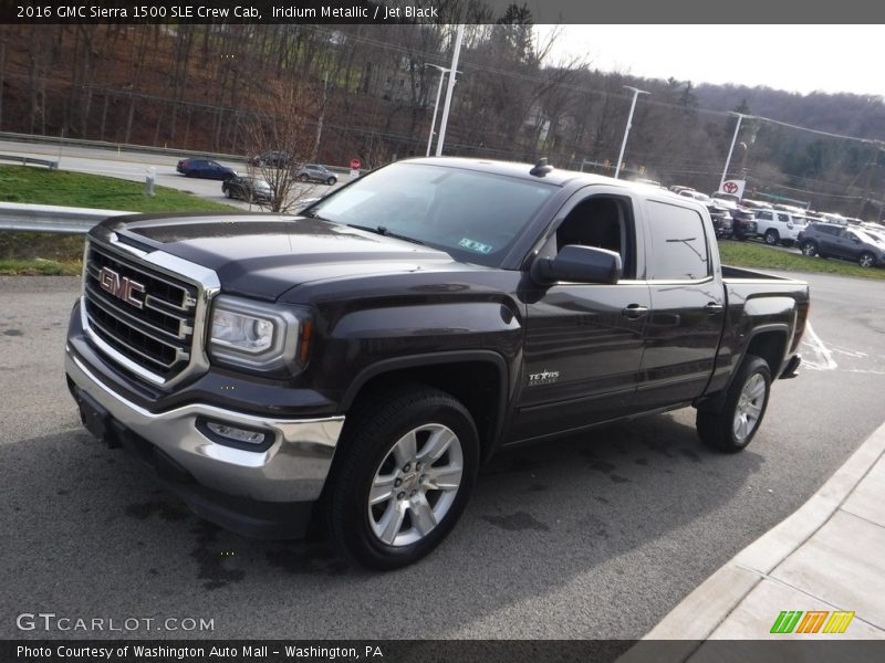 Iridium Metallic / Jet Black 2016 GMC Sierra 1500 SLE Crew Cab