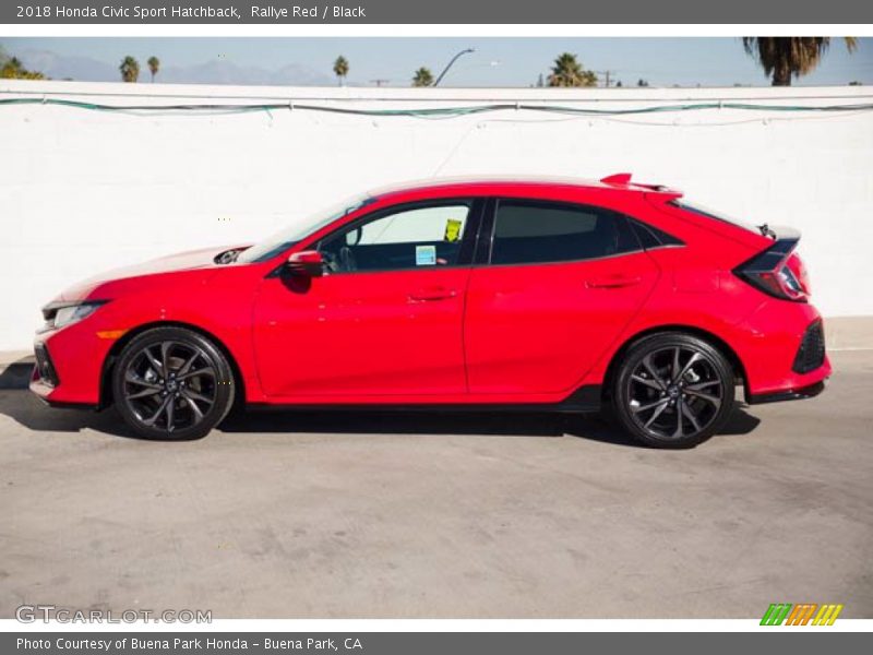 Rallye Red / Black 2018 Honda Civic Sport Hatchback