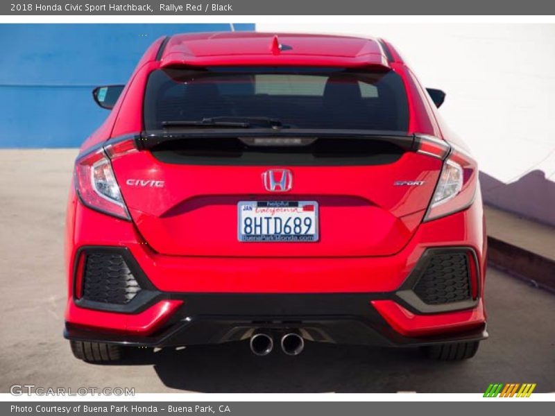 Rallye Red / Black 2018 Honda Civic Sport Hatchback