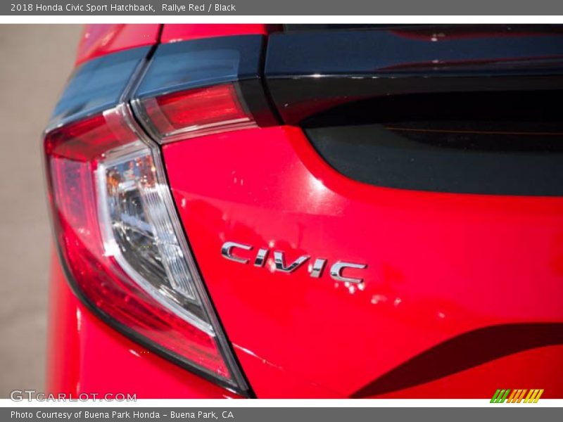 Rallye Red / Black 2018 Honda Civic Sport Hatchback