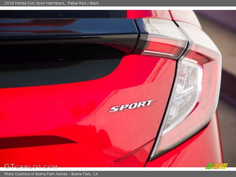 Rallye Red / Black 2018 Honda Civic Sport Hatchback