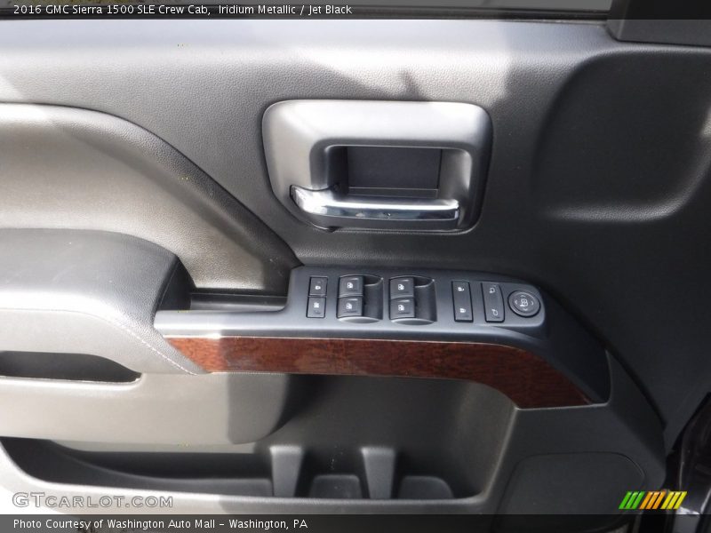 Iridium Metallic / Jet Black 2016 GMC Sierra 1500 SLE Crew Cab