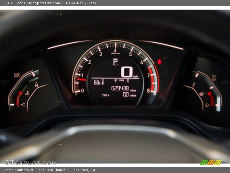 Rallye Red / Black 2018 Honda Civic Sport Hatchback