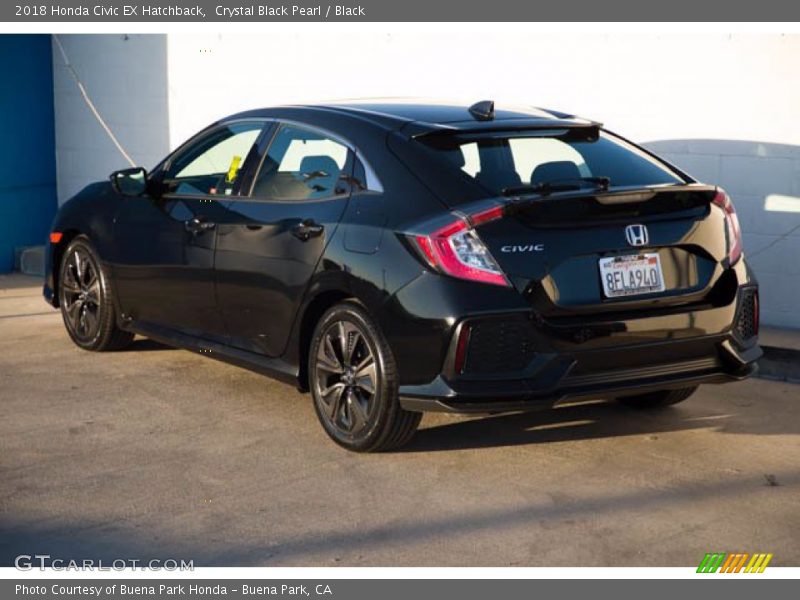Crystal Black Pearl / Black 2018 Honda Civic EX Hatchback