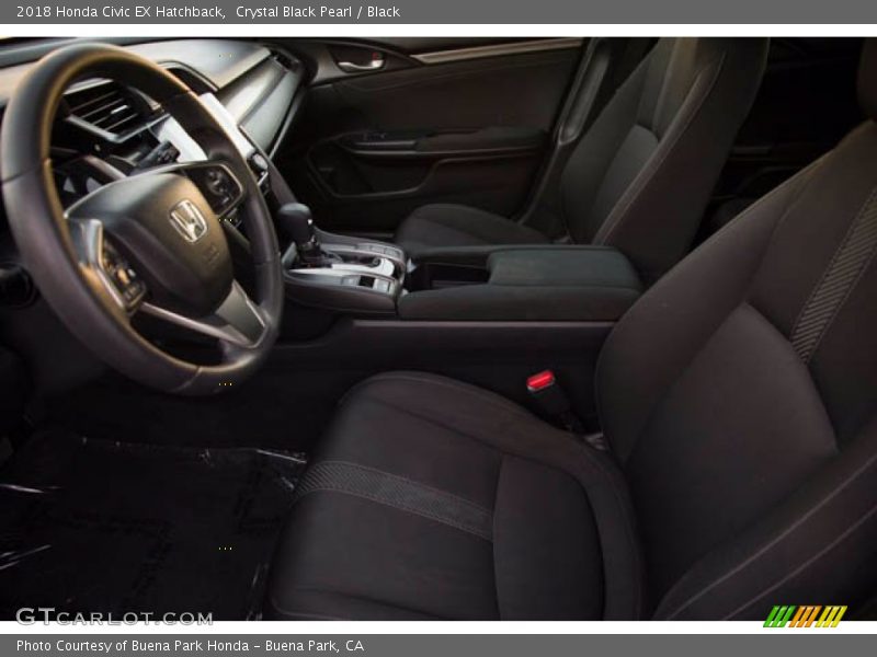 Crystal Black Pearl / Black 2018 Honda Civic EX Hatchback