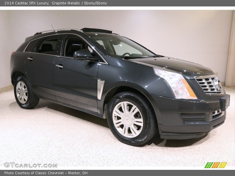 Graphite Metallic / Ebony/Ebony 2014 Cadillac SRX Luxury