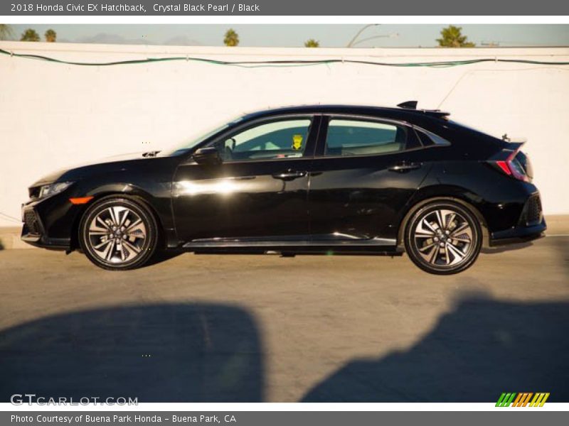 Crystal Black Pearl / Black 2018 Honda Civic EX Hatchback