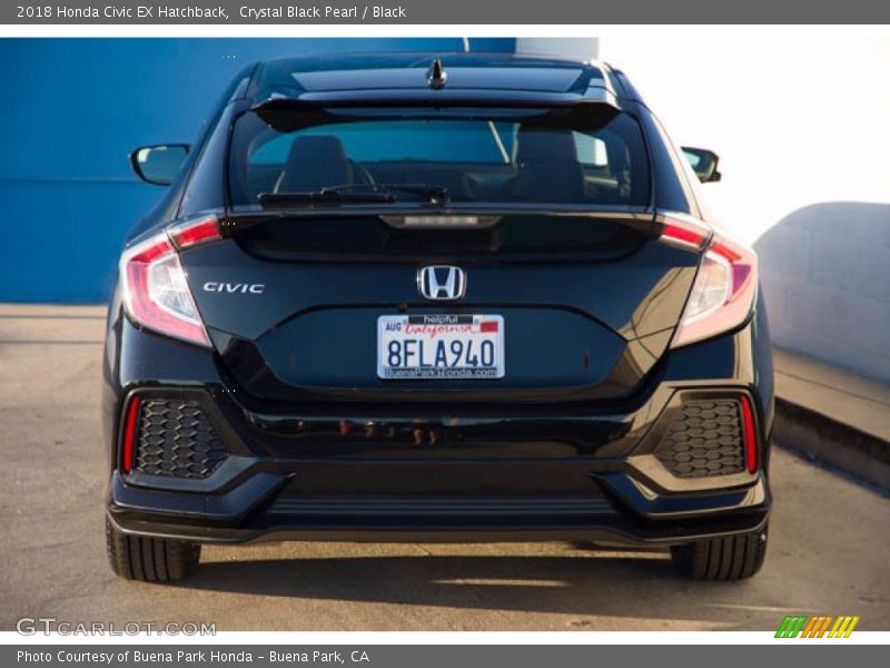 Crystal Black Pearl / Black 2018 Honda Civic EX Hatchback
