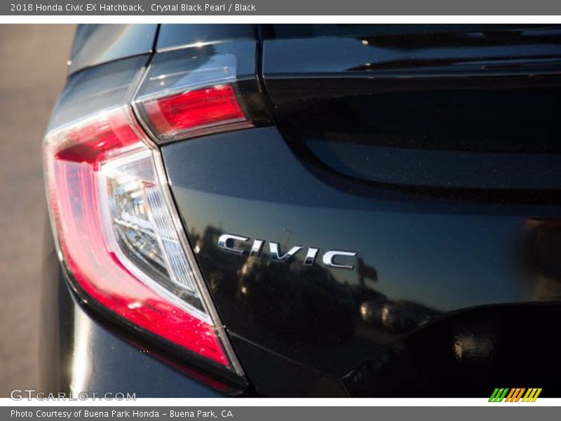 Crystal Black Pearl / Black 2018 Honda Civic EX Hatchback