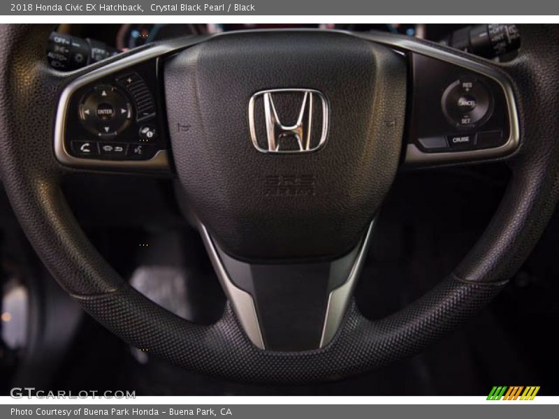 Crystal Black Pearl / Black 2018 Honda Civic EX Hatchback