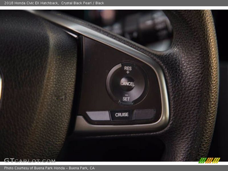 Crystal Black Pearl / Black 2018 Honda Civic EX Hatchback
