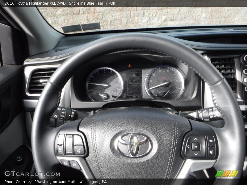 Shoreline Blue Pearl / Ash 2016 Toyota Highlander XLE AWD