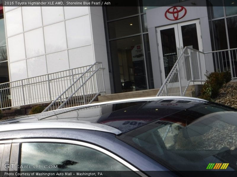 Shoreline Blue Pearl / Ash 2016 Toyota Highlander XLE AWD