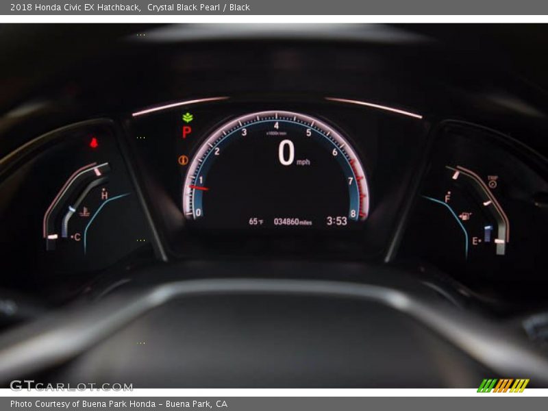 Crystal Black Pearl / Black 2018 Honda Civic EX Hatchback