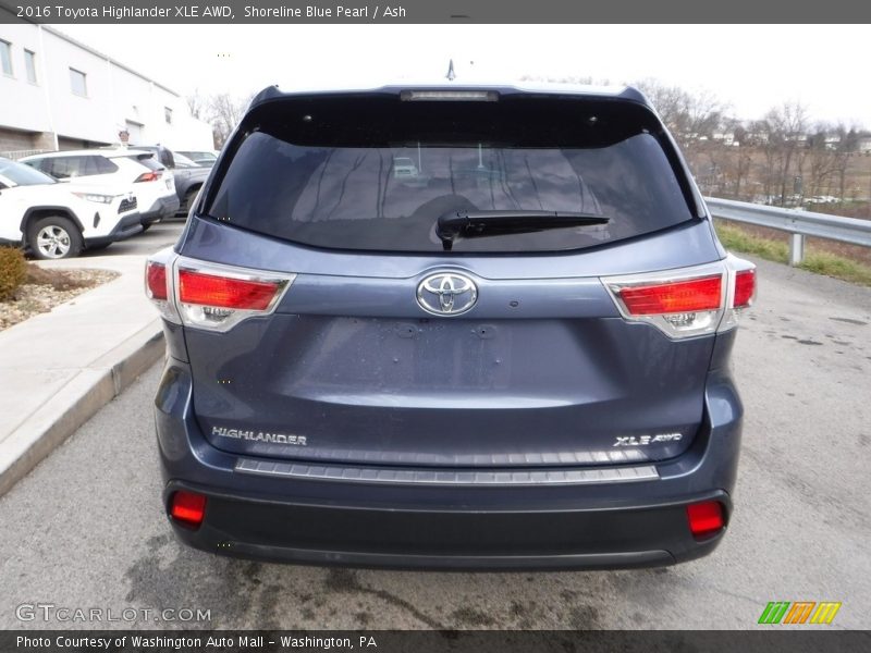 Shoreline Blue Pearl / Ash 2016 Toyota Highlander XLE AWD