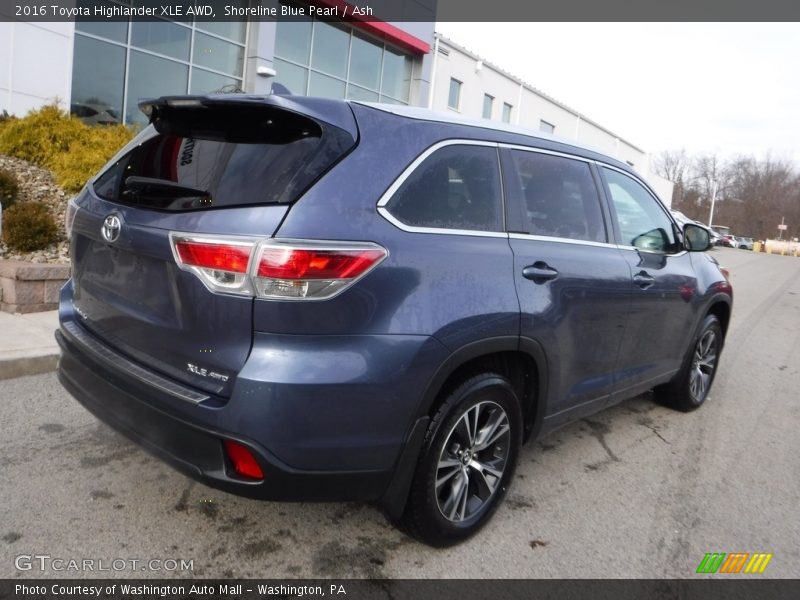 Shoreline Blue Pearl / Ash 2016 Toyota Highlander XLE AWD