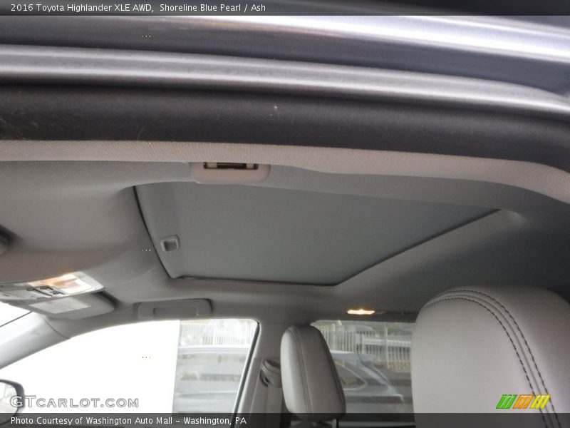 Shoreline Blue Pearl / Ash 2016 Toyota Highlander XLE AWD