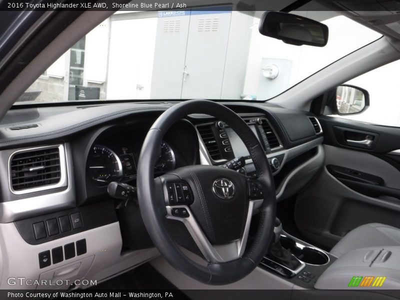 Shoreline Blue Pearl / Ash 2016 Toyota Highlander XLE AWD