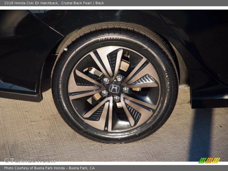 Crystal Black Pearl / Black 2018 Honda Civic EX Hatchback