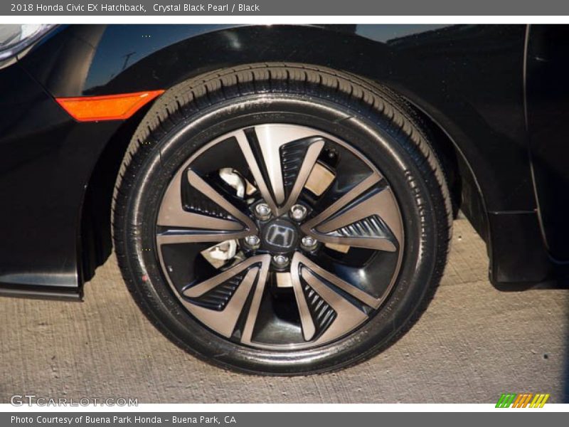 Crystal Black Pearl / Black 2018 Honda Civic EX Hatchback