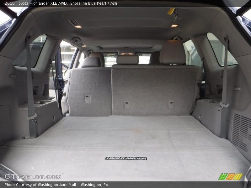 Shoreline Blue Pearl / Ash 2016 Toyota Highlander XLE AWD