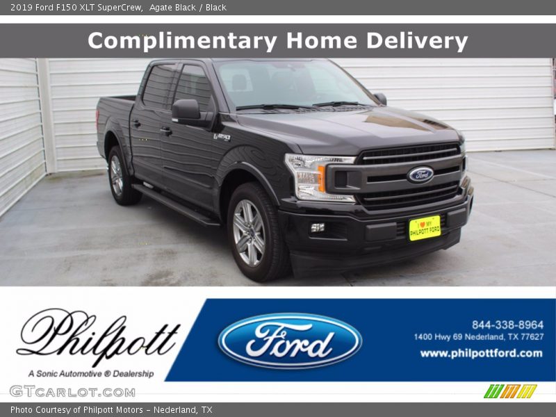 Agate Black / Black 2019 Ford F150 XLT SuperCrew