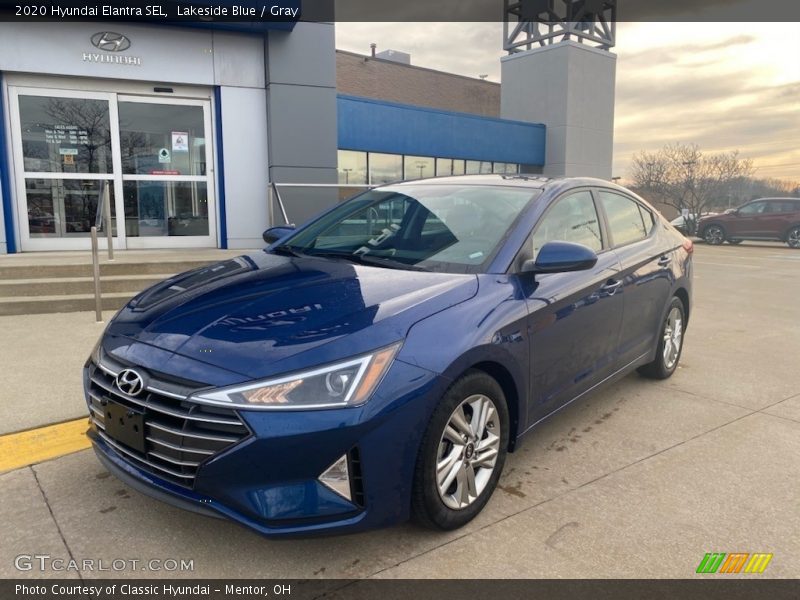 Lakeside Blue / Gray 2020 Hyundai Elantra SEL