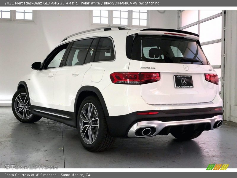 Polar White / Black/DINAMICA w/Red Stitching 2021 Mercedes-Benz GLB AMG 35 4Matic