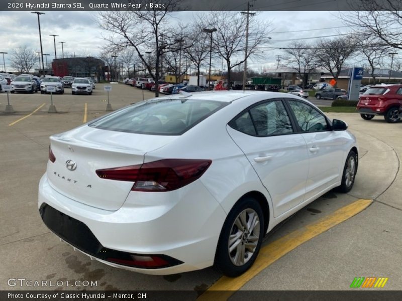 Quartz White Pearl / Black 2020 Hyundai Elantra SEL