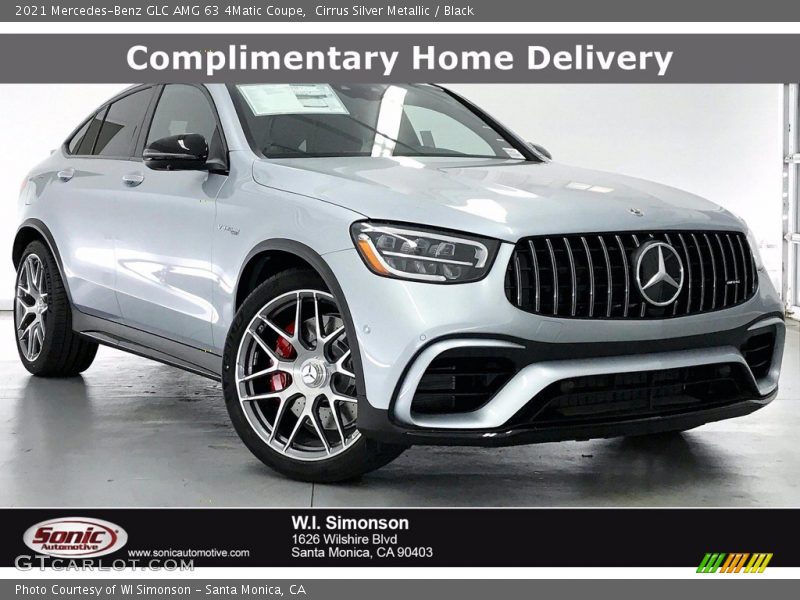 Cirrus Silver Metallic / Black 2021 Mercedes-Benz GLC AMG 63 4Matic Coupe