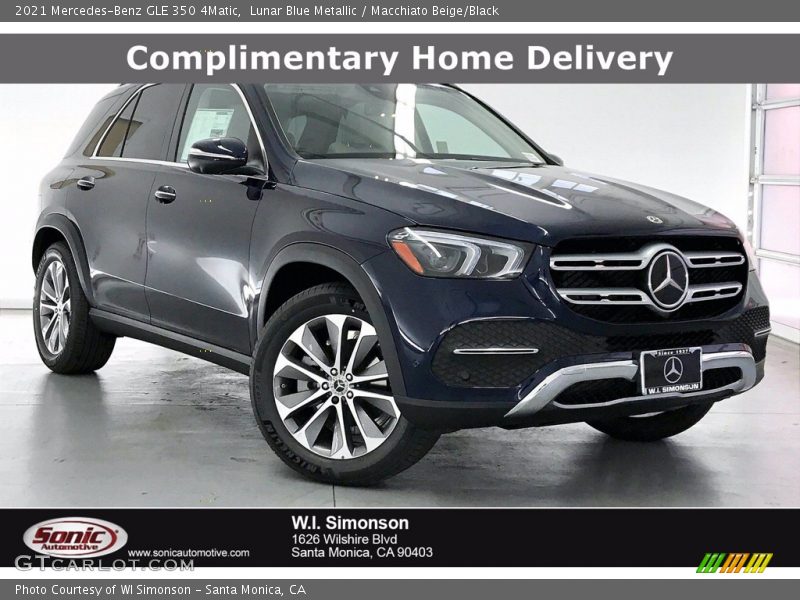 Lunar Blue Metallic / Macchiato Beige/Black 2021 Mercedes-Benz GLE 350 4Matic