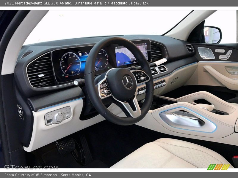 Lunar Blue Metallic / Macchiato Beige/Black 2021 Mercedes-Benz GLE 350 4Matic