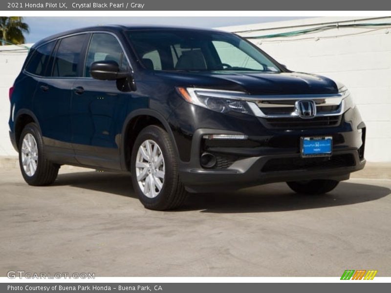 Crystal Black Pearl / Gray 2021 Honda Pilot LX