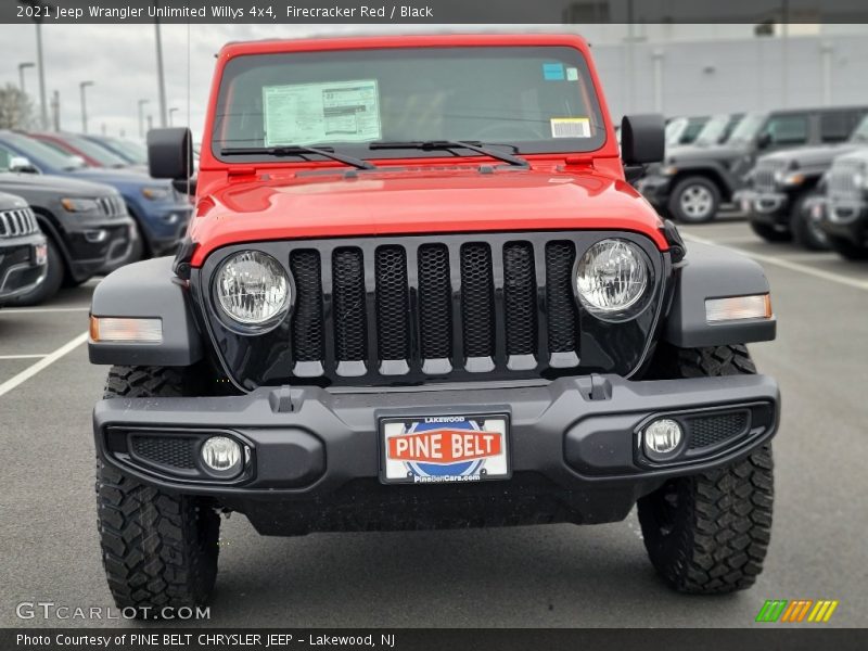 Firecracker Red / Black 2021 Jeep Wrangler Unlimited Willys 4x4