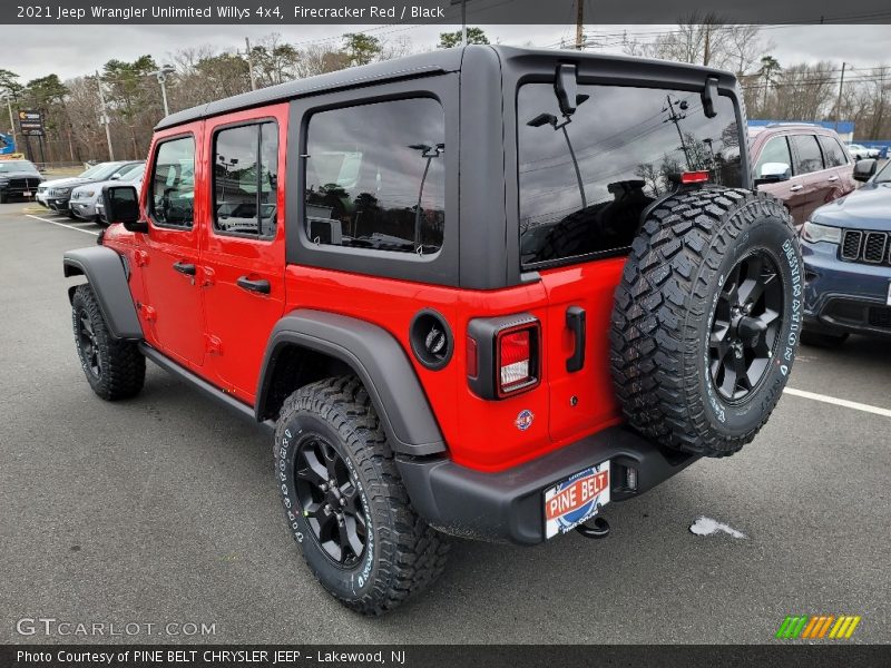 Firecracker Red / Black 2021 Jeep Wrangler Unlimited Willys 4x4